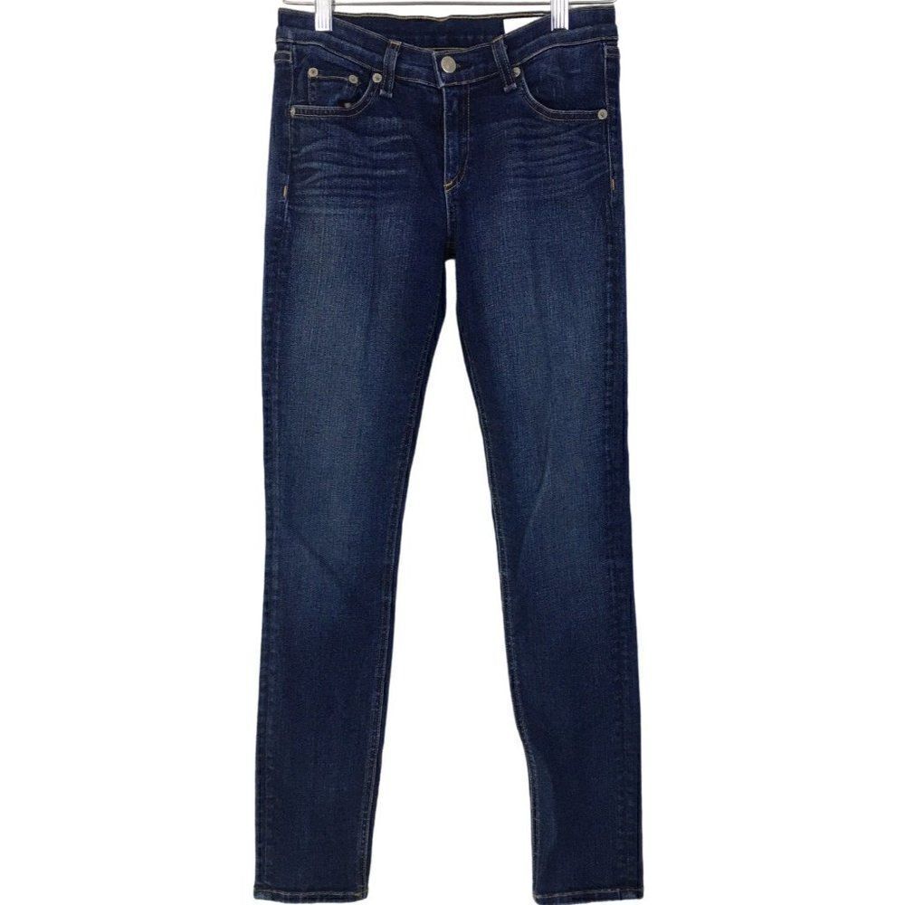 Rag & Bone Womens Dark Blue Straight Leg Jeans Size 24
